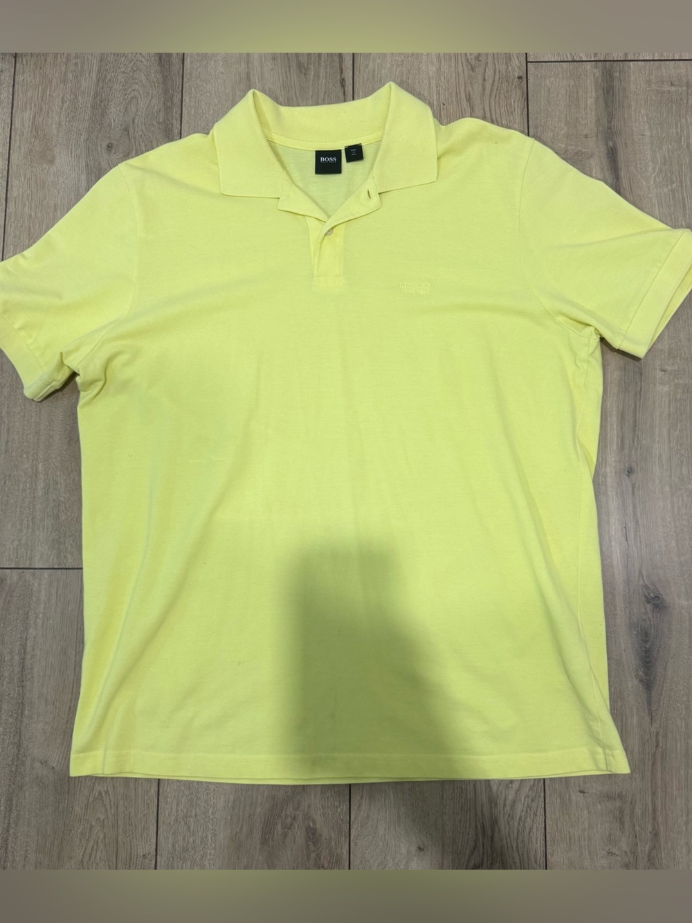 Vintage hugo boss yellow polo t